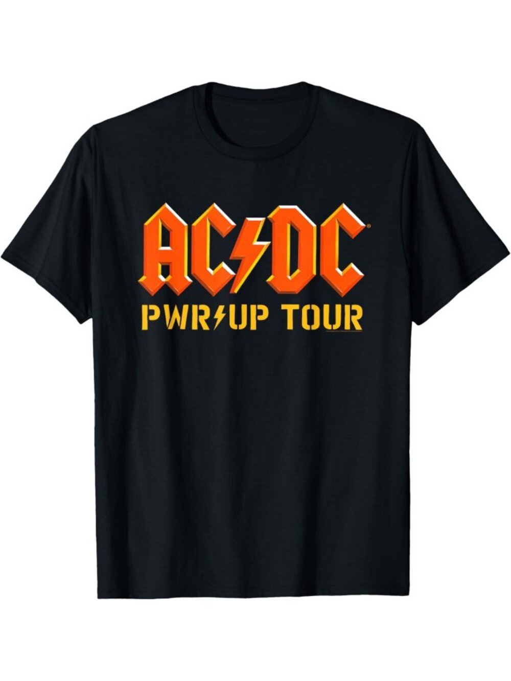 Rock Concert Tour T-Shirt - Unisex Black Short Sleeve Classic Fit Cotton, Size S